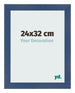 Cornice 24x32cm Blu Scuro Spazzato MDF Pisa Davanti Dimensione | Yourdecoration.it