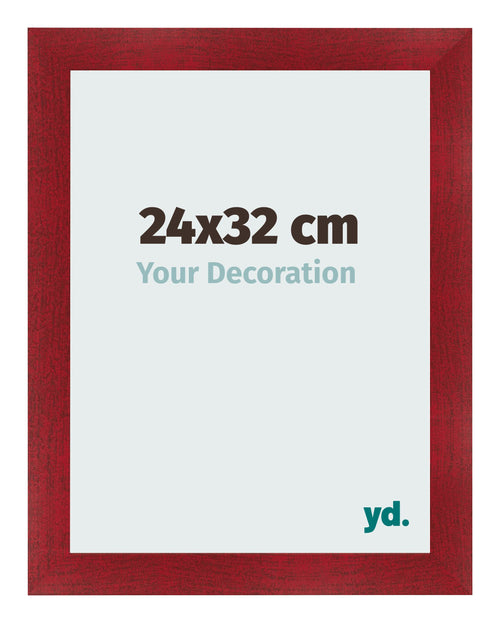 Cornice 24x32cm Vino Rosso Spazzato MDF Pisa Davanti Dimensione | Yourdecoration.it