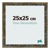 Cornice 25x25cm Blu Oro Fondente MDF Pisa Davanti Dimensione | Yourdecoration.it
