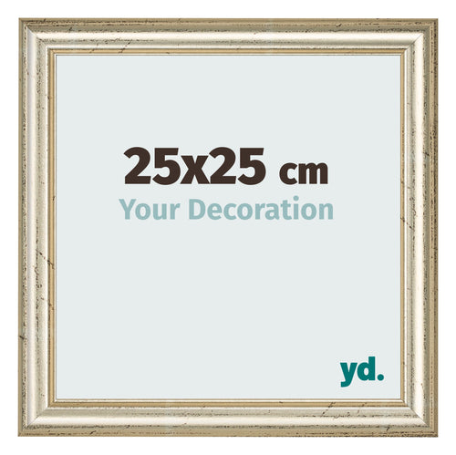 Cornice 25x25cm Lucentezza Metallica MDF Lazio Davanti Dimensione | Yourdecoration.it