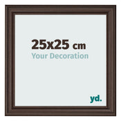 Cornice 25x25cm Quercia Scura MDF Lazio Davanti Dimensione | Yourdecoration.it