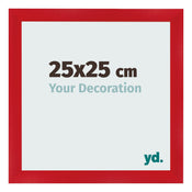 Cornice 25x25cm Rosso MDF Pisa Davanti Dimensione | Yourdecoration.it