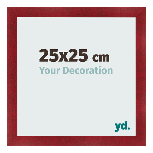 Cornice 25x25cm Vino Rosso Spazzato MDF Pisa Davanti Dimensione | Yourdecoration.it