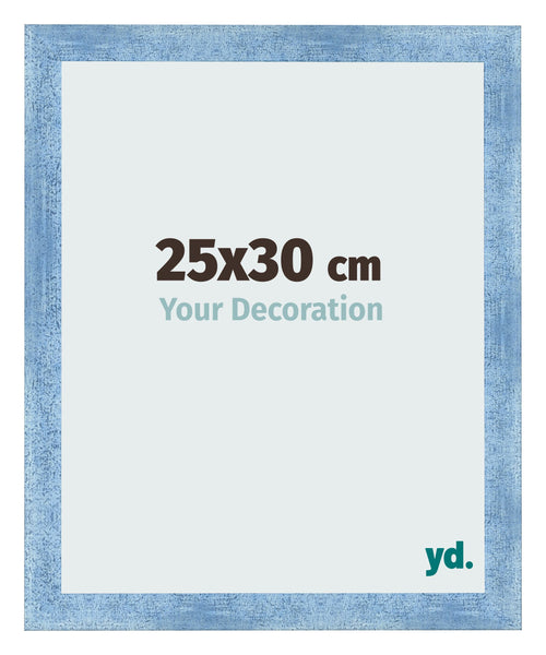 Cornice 25x30cm Blu Acceso Spazzato MDF Pisa Davanti Dimensione | Yourdecoration.it