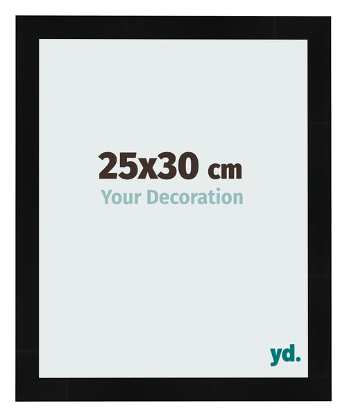 Cornice 25x30cm Nero Argento Lucido MDF Pisa Davanti Dimensione | Yourdecoration.it
