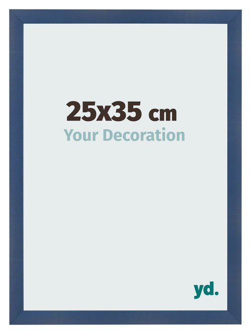Cornice 25x35cm Blu Scuro Spazzato MDF Pisa Davanti Dimensione | Yourdecoration.it