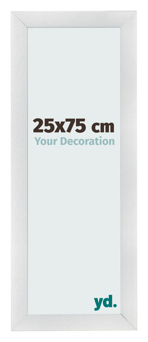 Cornice 25x75cm Argento Nero Spazzato MDF Pisa Davanti Dimensione | Yourdecoration.it