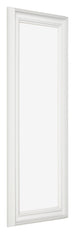 Cornice 25x75cm Bianco Spazzato MDF Lazio Davanti Obliquo | Yourdecoration.it