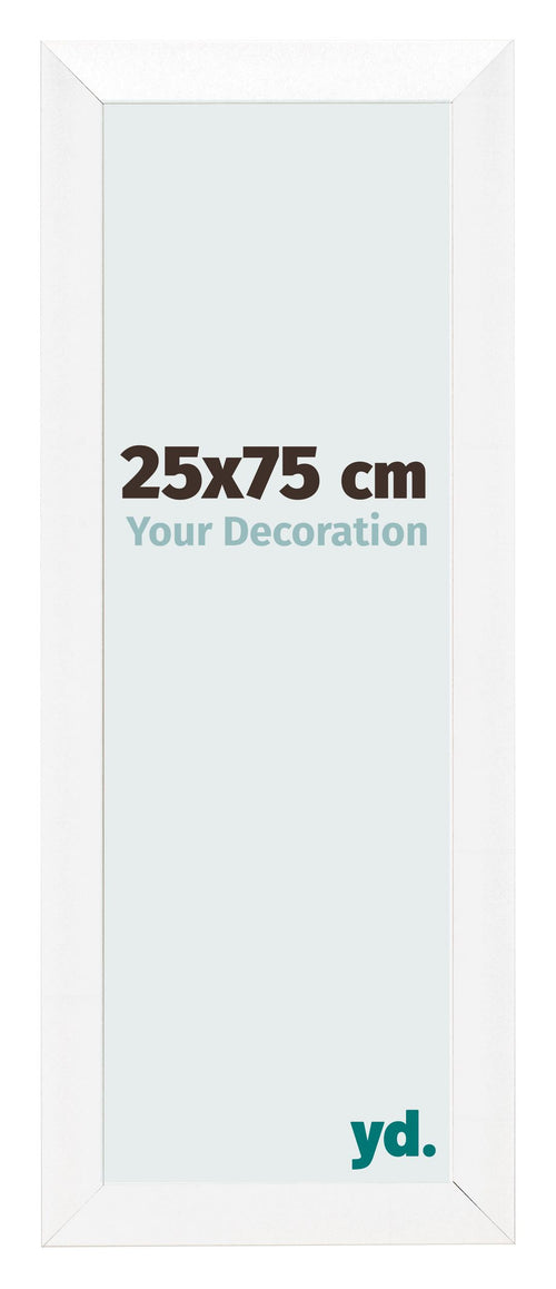 Cornice 25x75cm Bianco Vintage MDF Pisa Davanti Dimensione | Yourdecoration.it