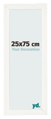 Cornice 25x75cm Bianco Vintage MDF Pisa Davanti Dimensione | Yourdecoration.it