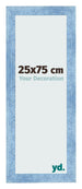 Cornice 25x75cm Blu Acceso Spazzato MDF Pisa Davanti Dimensione | Yourdecoration.it