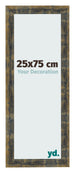 Cornice 25x75cm Blu Oro Fondente MDF Pisa Davanti Dimensione | Yourdecoration.it