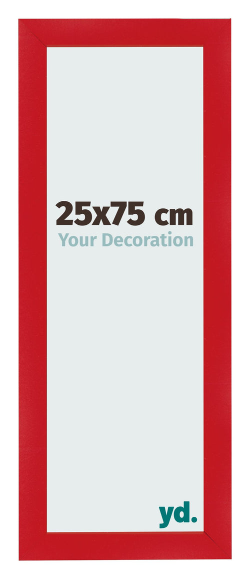 Cornice 25x75cm Rosso MDF Pisa Davanti Dimensione | Yourdecoration.it