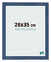Cornice 28x35cm Blu Scuro Spazzato MDF Pisa Davanti Dimensione | Yourdecoration.it