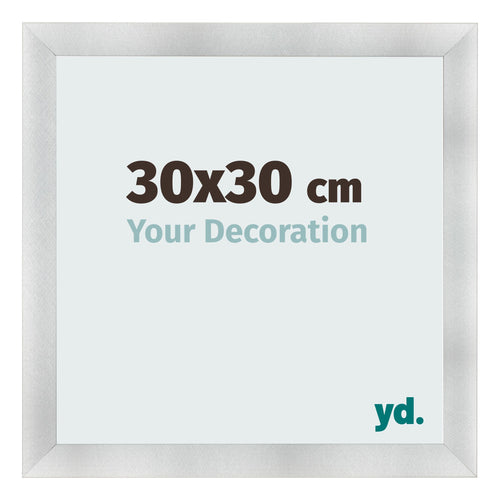 Cornice 30x30cm Alluminio Spazzolato MDF Pisa Davanti Dimensione | Yourdecoration.it