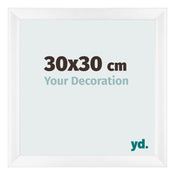 Cornice 30x30cm Bianco Vintage MDF Pisa Davanti Dimensione | Yourdecoration.it