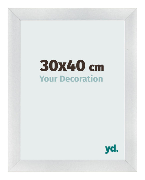 Cornice 30x40cm Argento Nero Spazzato MDF Pisa Davanti Dimensione | Yourdecoration.it