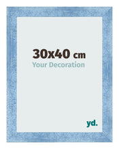 Cornice 30x40cm Blu Acceso Spazzato MDF Pisa Davanti Dimensione | Yourdecoration.it