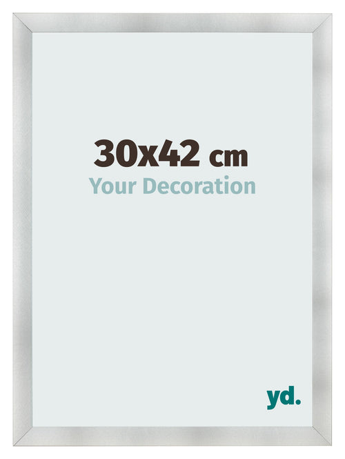 Cornice 30x42cm Alluminio Spazzolato MDF Pisa Davanti Dimensione | Yourdecoration.it