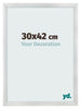Cornice 30x42cm Argento Nero Spazzato MDF Pisa Davanti Dimensione | Yourdecoration.it