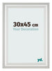 Cornice 30x45cm Bianco Spazzato MDF Lazio Davanti Dimensione | Yourdecoration.it
