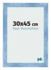 Cornice 30x45cm Blu Acceso Spazzato MDF Pisa Davanti Dimensione | Yourdecoration.it