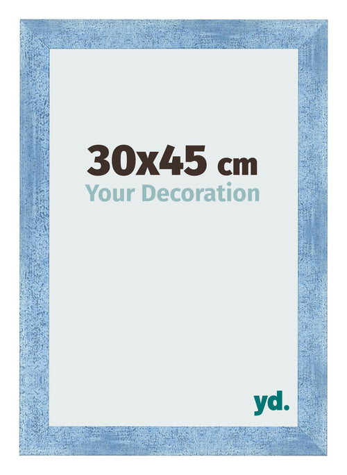 Cornice 30x45cm Blu Acceso Spazzato MDF Pisa Davanti Dimensione | Yourdecoration.it