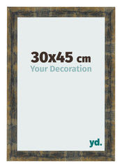 Cornice 30x45cm Blu Oro Fondente MDF Pisa Davanti Dimensione | Yourdecoration.it