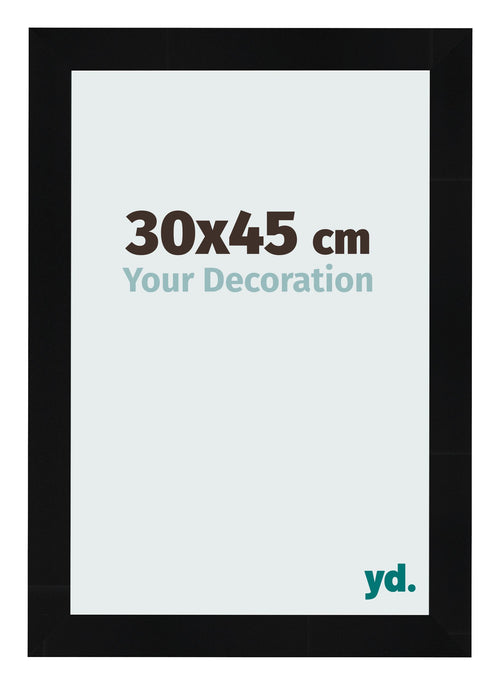 Cornice 30x45cm Nero Argento Lucido MDF Pisa Davanti Dimensione | Yourdecoration.it