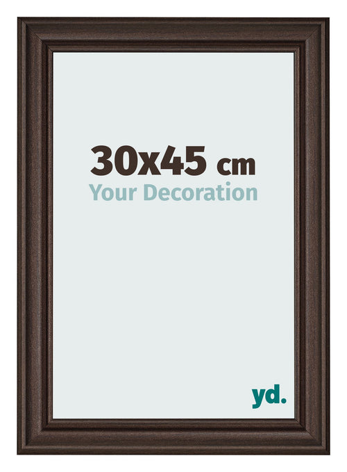 Cornice 30x45cm Quercia Scura MDF Lazio Davanti Dimensione | Yourdecoration.it