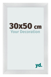 Cornice 30x50cm Argento Nero Spazzato MDF Pisa Davanti Dimensione | Yourdecoration.it