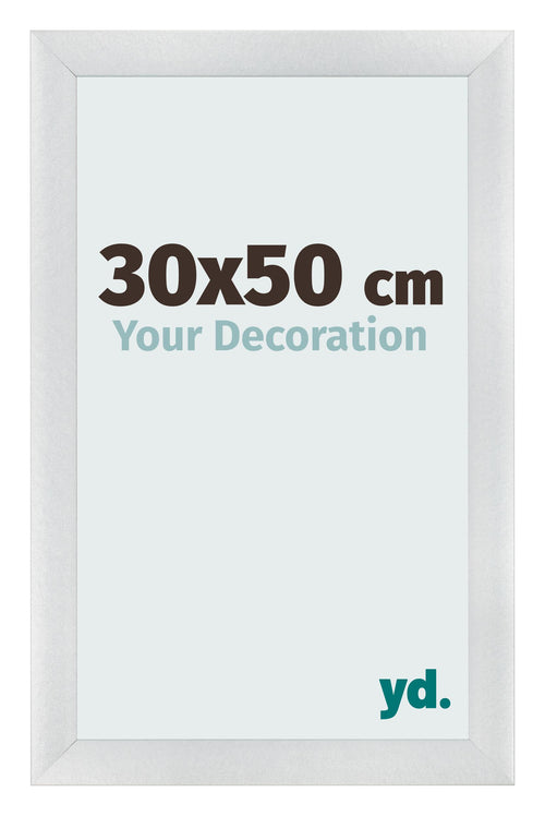 Cornice 30x50cm Argento Nero Spazzato MDF Pisa Davanti Dimensione | Yourdecoration.it