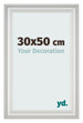 Cornice 30x50cm Bianco Spazzato MDF Lazio Davanti Dimensione | Yourdecoration.it
