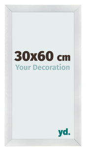 Cornice 30x60cm Argento Nero Spazzato MDF Pisa Davanti Dimensione | Yourdecoration.it