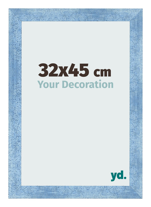 Cornice 32x45cm Blu Acceso Spazzato MDF Pisa Davanti Dimensione | Yourdecoration.it