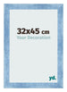 Cornice 32x45cm Blu Acceso Spazzato MDF Pisa Davanti Dimensione | Yourdecoration.it
