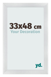 Cornice 33x48cm Argento Nero Spazzato MDF Pisa Davanti Dimensione | Yourdecoration.it