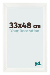 Cornice 33x48cm Bianco Vintage MDF Pisa Davanti Dimensione | Yourdecoration.it