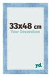 Cornice 33x48cm Blu Acceso Spazzato MDF Pisa Davanti Dimensione | Yourdecoration.it