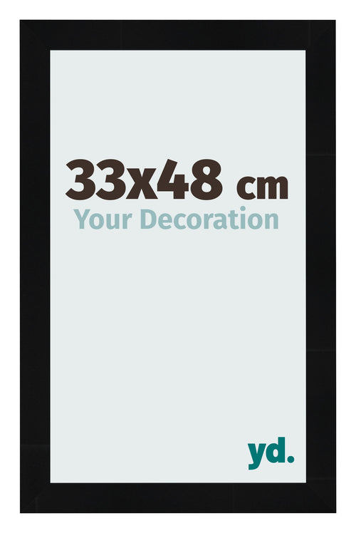 Cornice 33x48cm Nero Argento Lucido MDF Pisa Davanti Dimensione | Yourdecoration.it