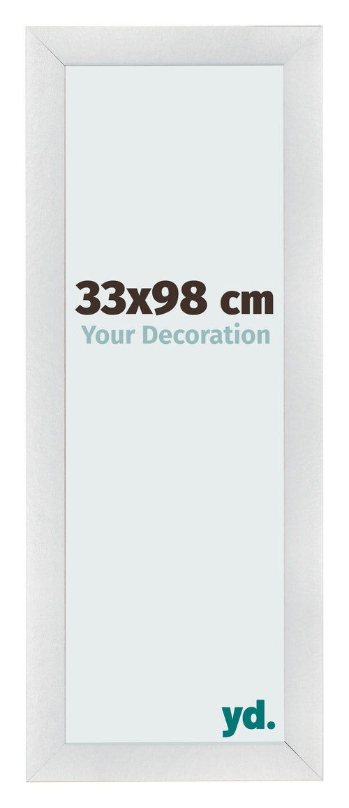 Cornice 33x98cm Argento Nero Spazzato MDF Pisa Davanti Dimensione | Yourdecoration.it