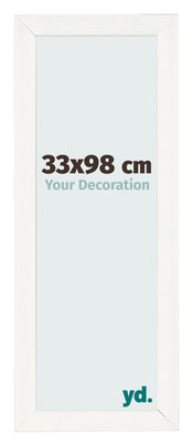 Cornice 33x98cm Bianco Vintage MDF Pisa Davanti Dimensione | Yourdecoration.it