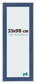 Cornice 33x98cm Blu Scuro Spazzato MDF Pisa Davanti Dimensione | Yourdecoration.it