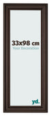 Cornice 33x98cm Quercia Scura MDF Lazio Davanti Dimensione | Yourdecoration.it