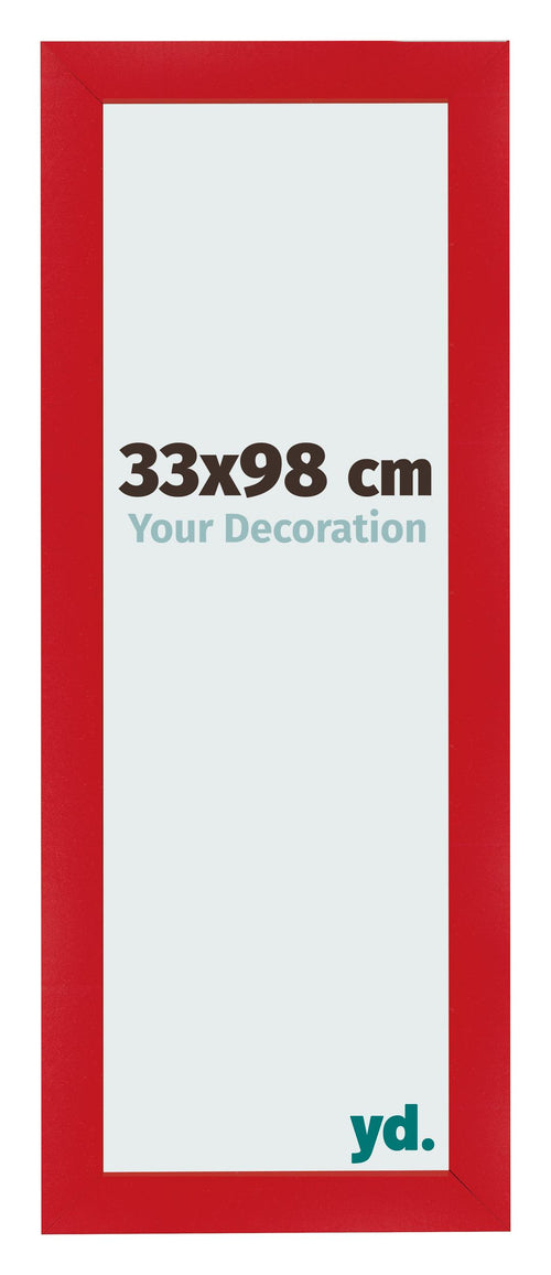Cornice 33x98cm Rosso MDF Pisa Davanti Dimensione | Yourdecoration.it