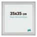 Cornice 35x35cm Argento Opaco MDF Lazio Davanti Dimensione | Yourdecoration.it