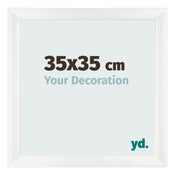 Cornice 35x35cm Bianco Vintage MDF Pisa Davanti Dimensione | Yourdecoration.it