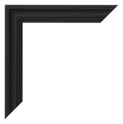 Cornice 35x35cm Grana Di Legno Nero MDF Lazio Dettaglio Angolo | Yourdecoration.it