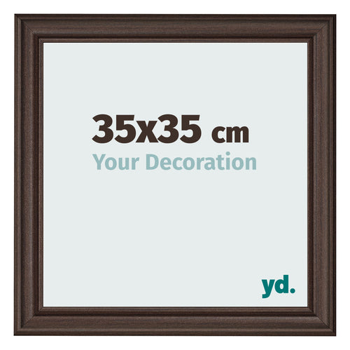 Cornice 35x35cm Quercia Scura MDF Lazio Davanti Dimensione | Yourdecoration.it