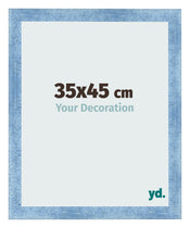 Cornice 35x45cm Blu Acceso Spazzato MDF Pisa Davanti Dimensione | Yourdecoration.it